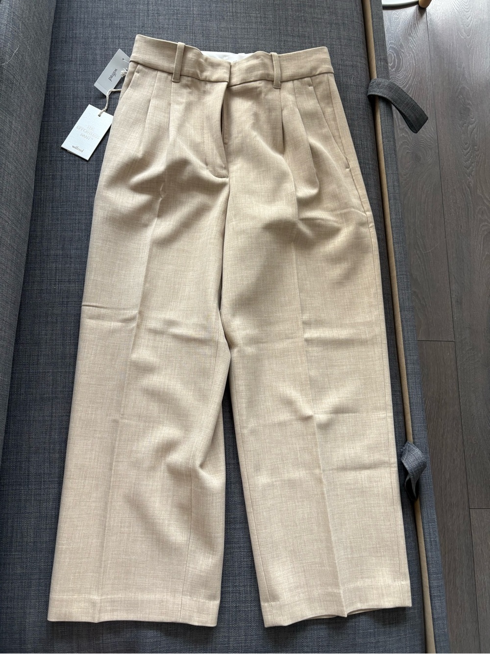 Wilfred Effortless Pant in Heather Oat Beige